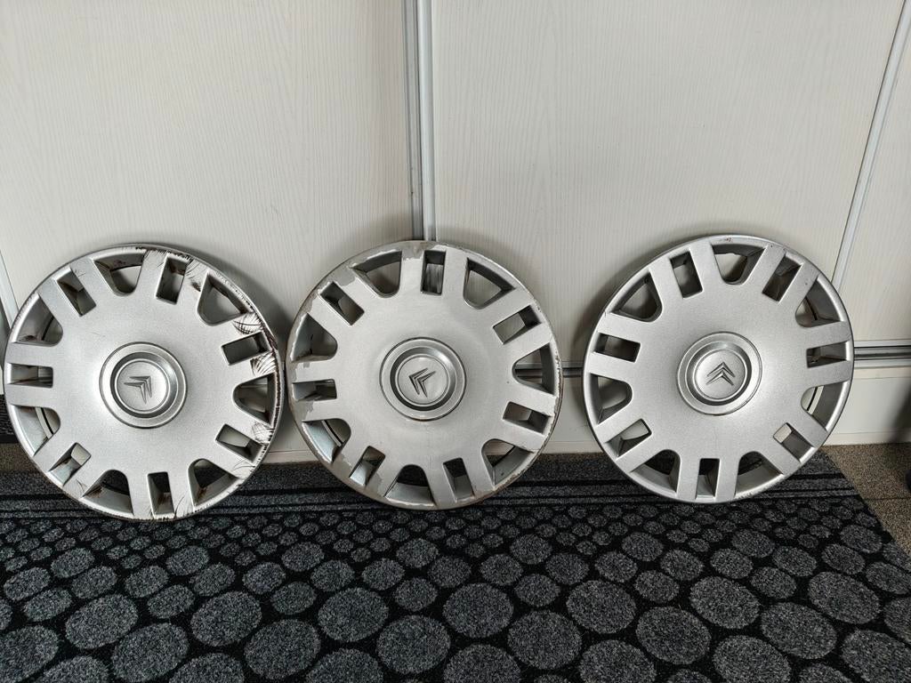 3 stuks Plastieken Wieldoppen voor citroen  C3 diameter 14", Enlèvement