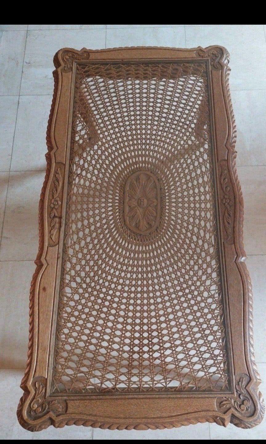 Eiken tafeltje, Ophalen, Glas