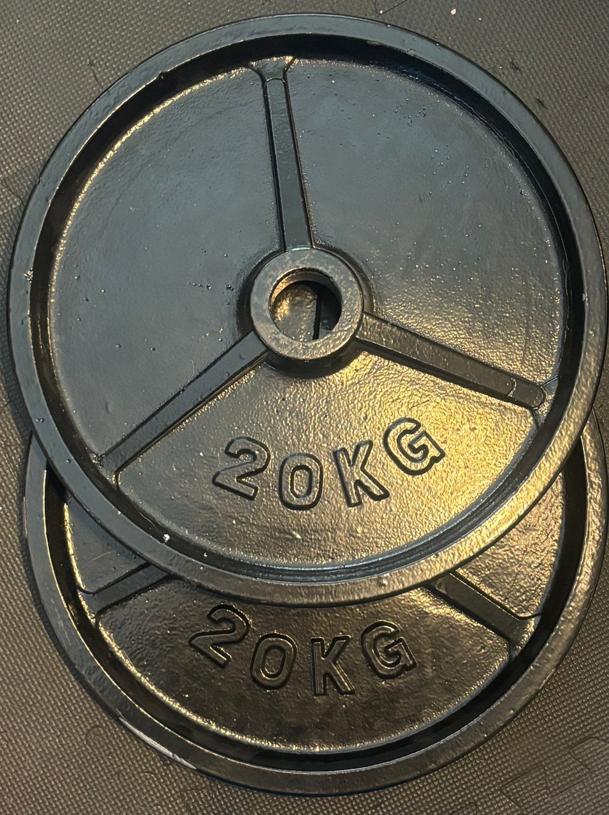2 x 20kg gietijzer gewicht, Sport en Fitness, Ophalen, Zo goed als nieuw