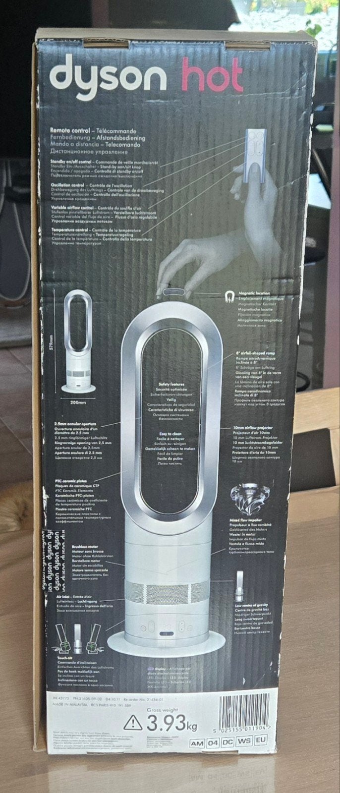 Ventilateur chaud + froid DYSON, Electroménager, Enlèvement, Ventilateur avec télécommande, Comme neuf, Ventilateur de table