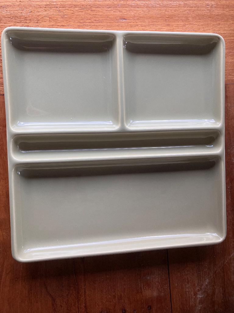 Hapjes schaal Oil & Vinegar, Gebruikt, Porselein of Keramiek, Schaal, Vierkant