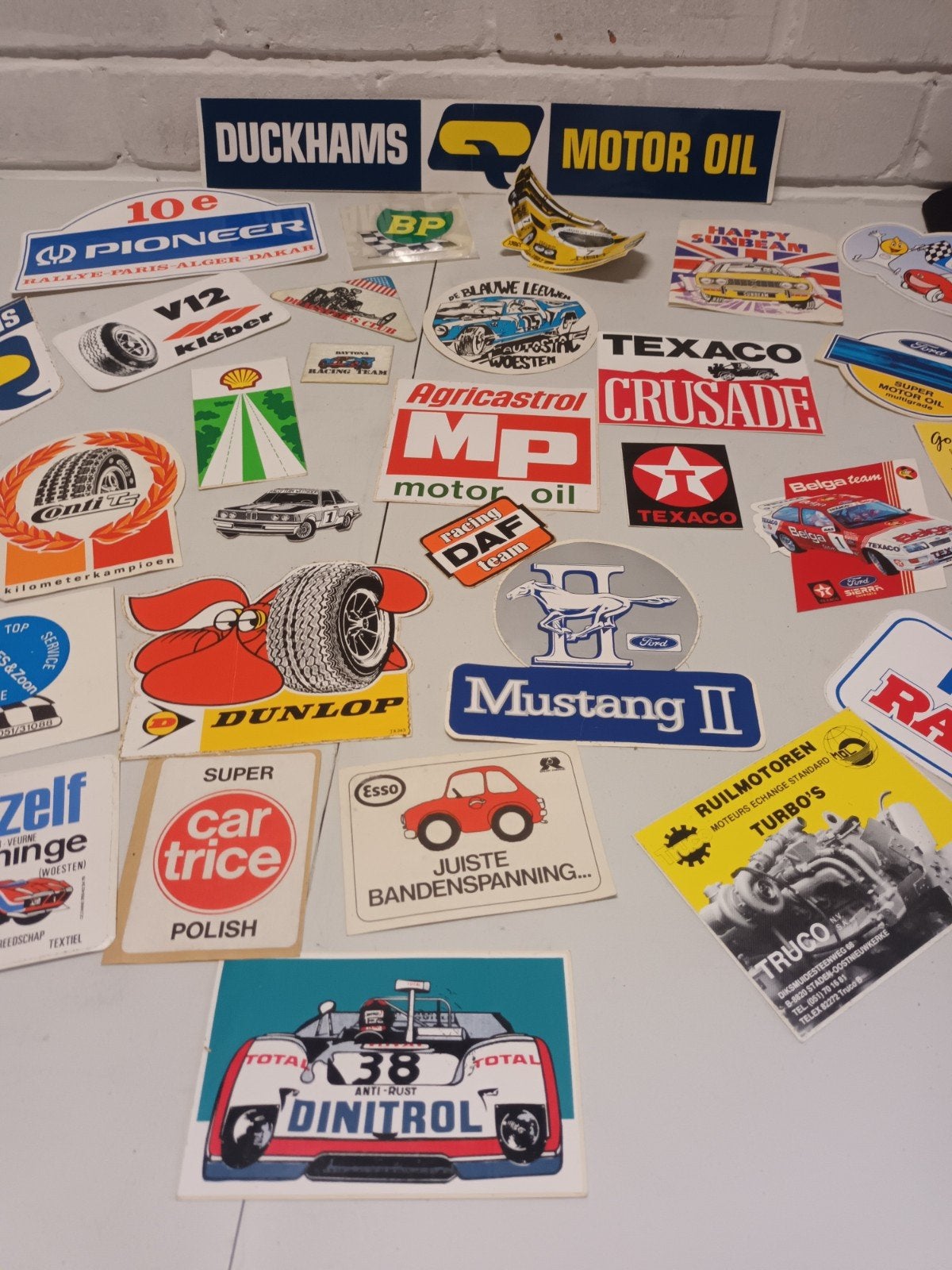 Lot Vintage Motorsport & Auto Stickers (Jaren '70/'80) – o.a, Ophalen of Verzenden
