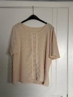 Nieuwe luchtige beige blouse (48/50), Kleding | Dames, Grote Maten, Ophalen, Nieuw, Beige