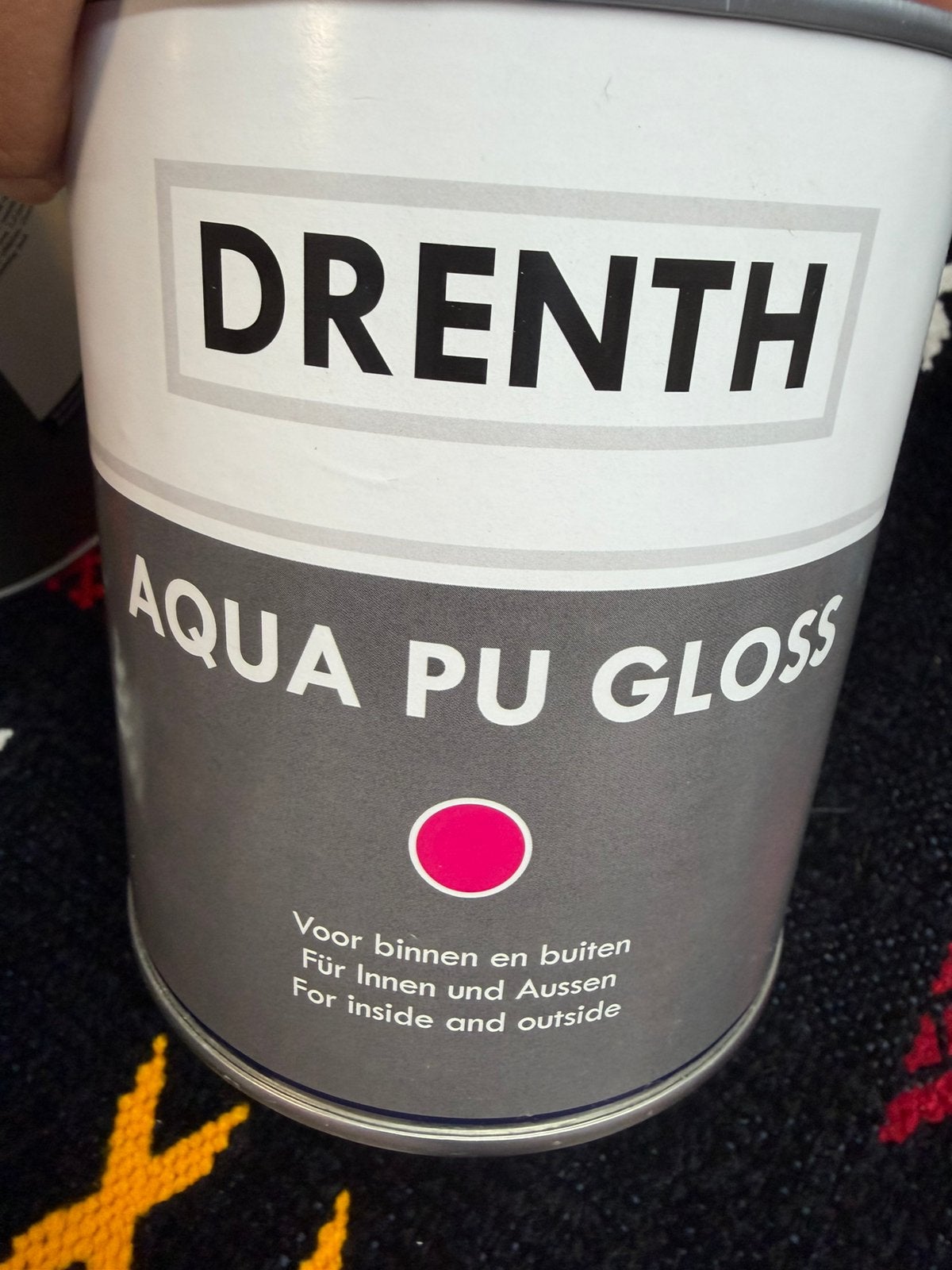 Drenth witte watergedragen hoogglans lak 1liter, Ophalen of Verzenden, Nieuw, Acrylverf