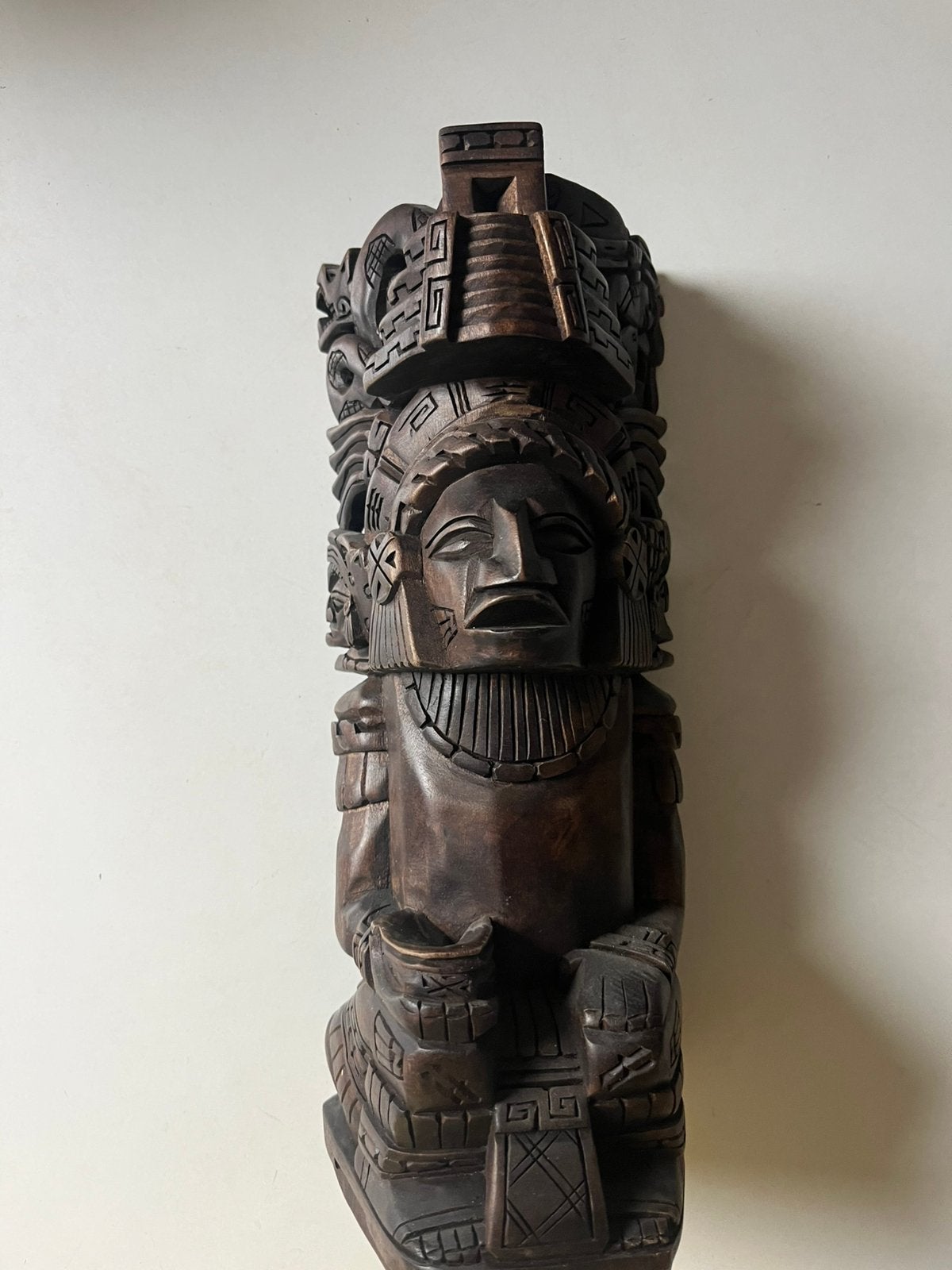 Houten beeld totem in heel goede staat, Antiquités & Art, Enlèvement ou Envoi, Sculpture, Bois