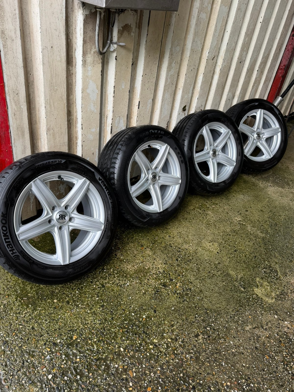 4 Jantes alu 16 pouces + pneus 5x108 Ford Volvo, Auto-onderdelen, Velg(en), 16 inch, Zomerbanden, Ophalen