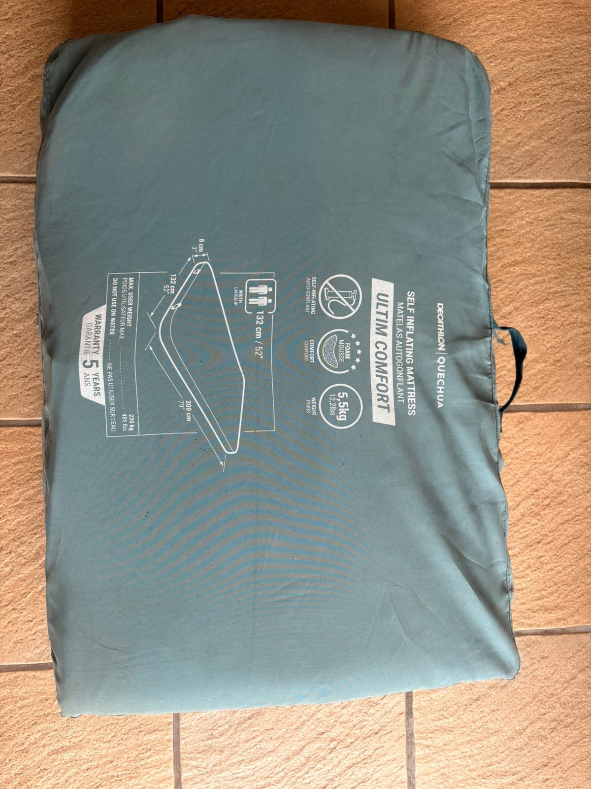 Zelfopblaasbare matras quechua ultim comfort, Ophalen, Zo goed als nieuw
