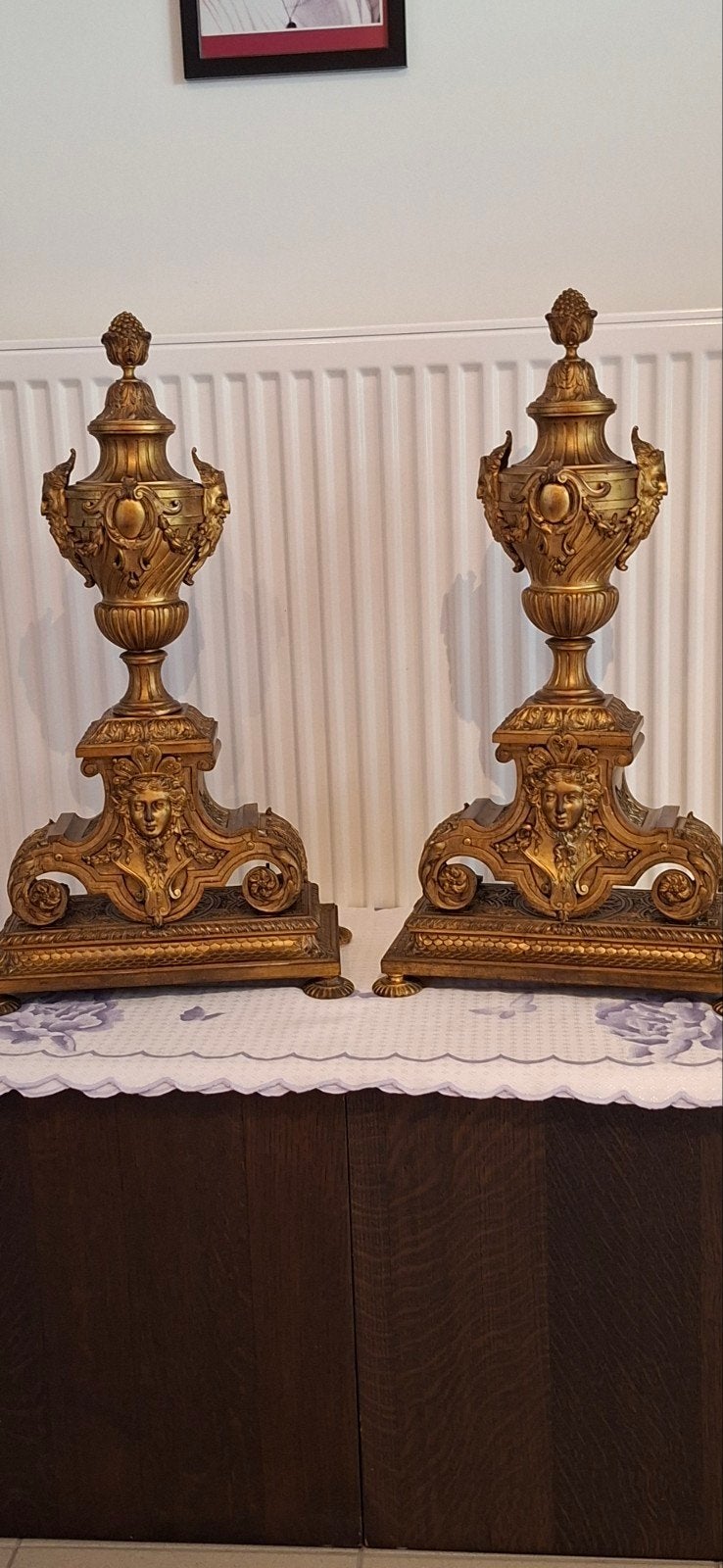 2 magnifiques vases Casolet en bronze, doré 65 cm de haut, 2, Enlèvement ou Envoi, Brons