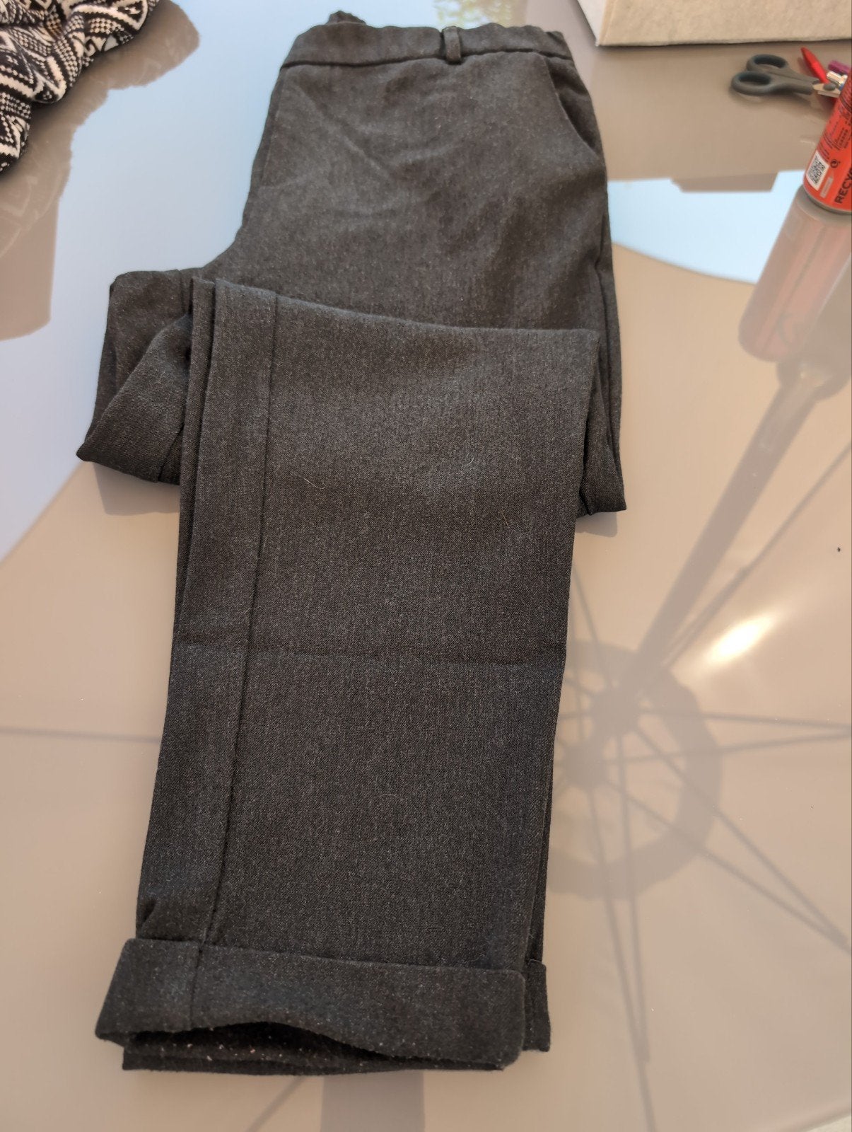 Vero MODA lange dames broek, donker grijs, elastiek., Kleding | Heren, Broeken en Pantalons, Ophalen, Grijs