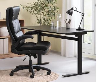 Ensemble chaise et table de bureau gaming noir, Enlèvement, Comme neuf, Noir, Chaise de bureau