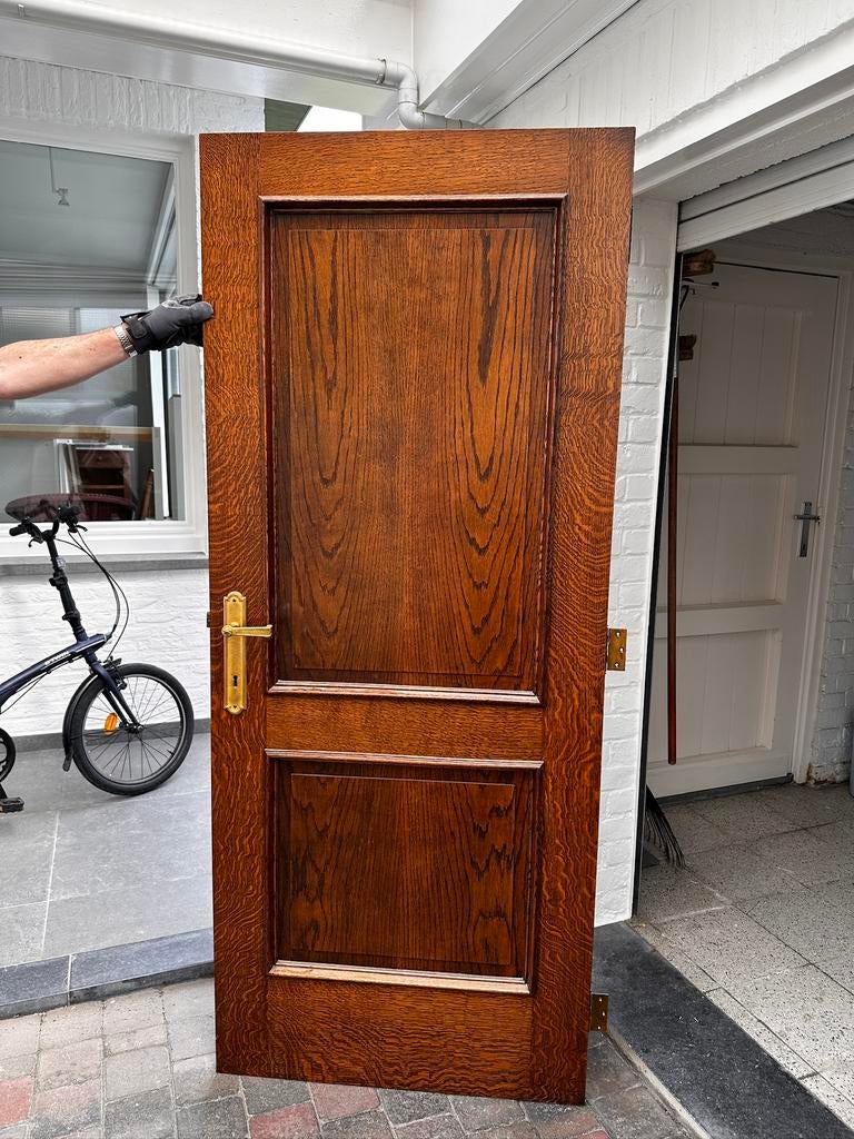 Volle eiken deur inclusief de originele lambrisering, Moins de 200 cm, Porte intérieure, Enlèvement, Bois
