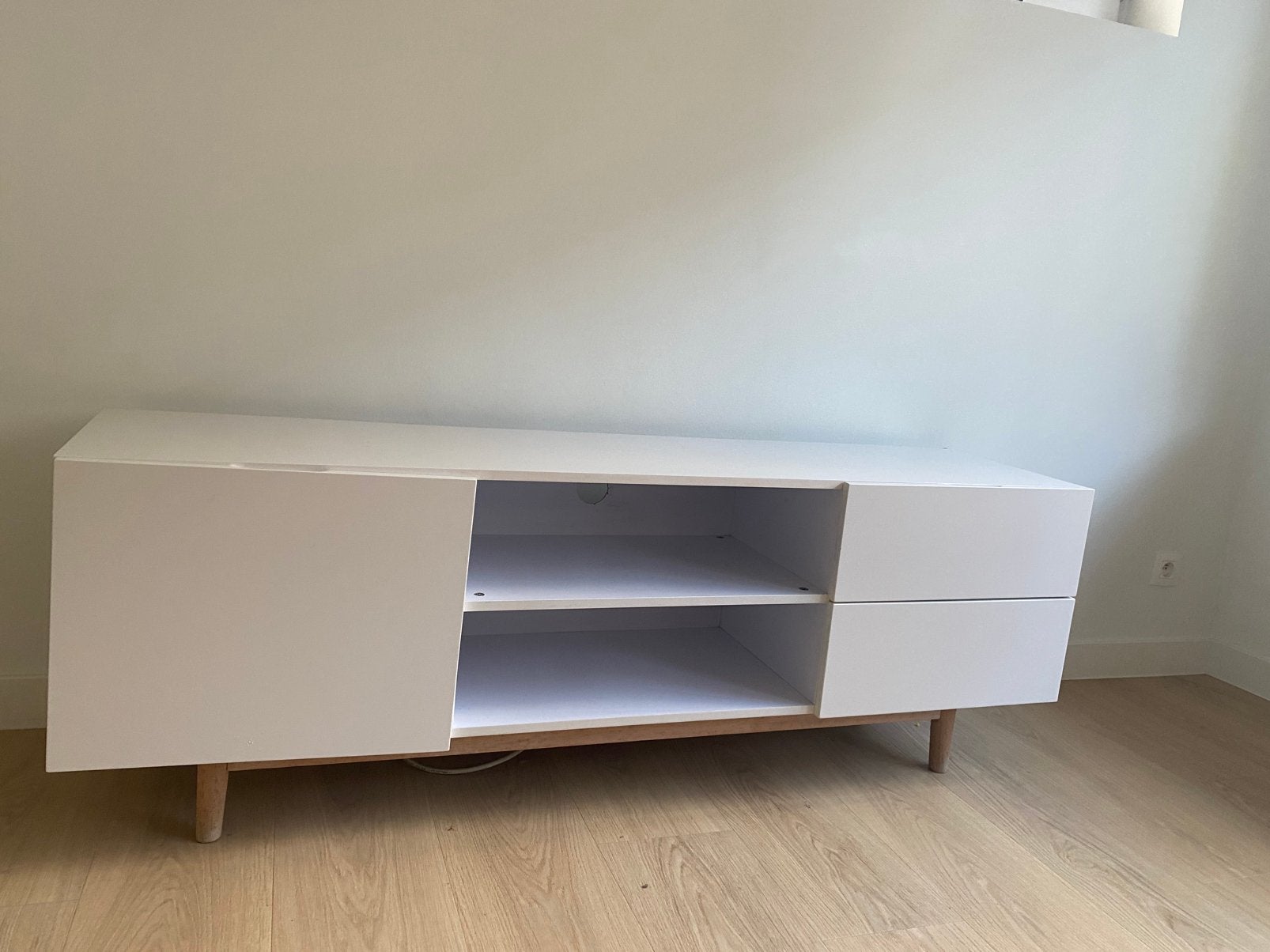 TV meubel wit, Huis en Inrichting, Ophalen, Gebruikt, 150 tot 200 cm, Minder dan 100 cm