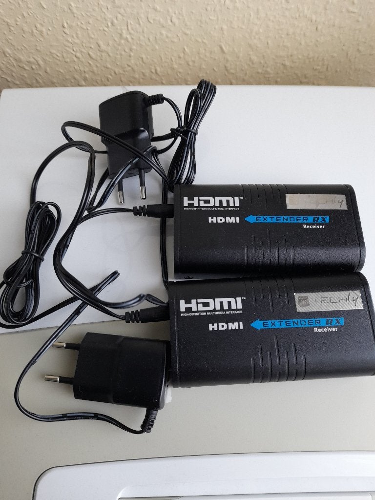 2x hdmi extender RX RECEIVER.TECHLY, Computers en Software, Ophalen of Verzenden, Zo goed als nieuw