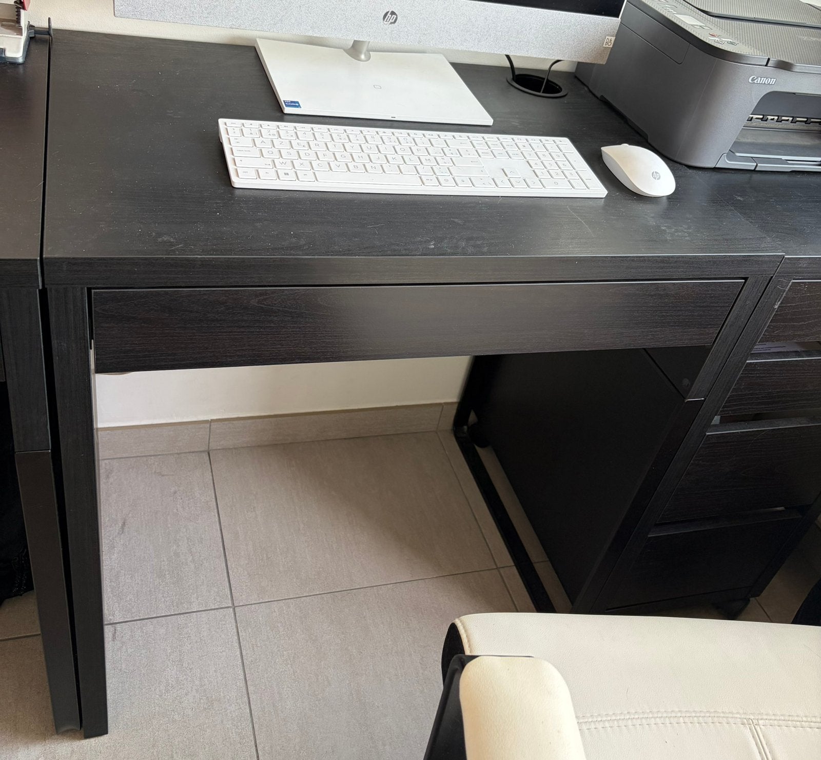 Bureau Micke, Maison & Meubles, Enlèvement, Utilisé, Noir