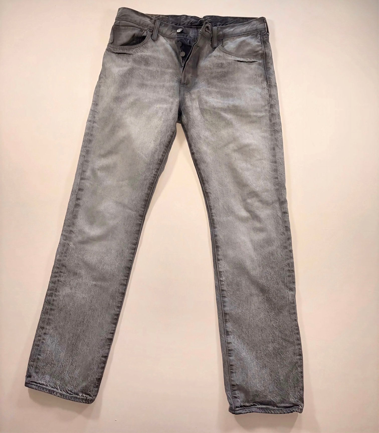 Jean Levi’s 501 homme W32 L32 gris délavé – Straight, Ophalen of Verzenden, Zo goed als nieuw, Grijs