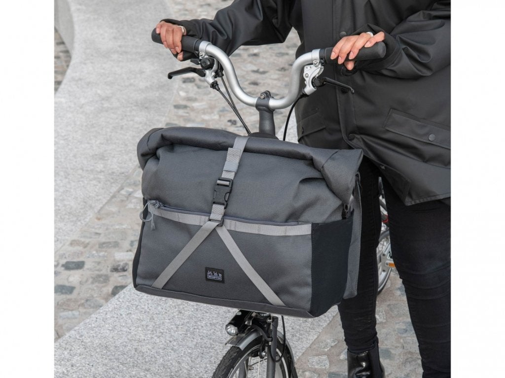 NIEUW Brompton Borough Roll Top Bag L (Donker Grijs), Fietsen en Brommers, Fietsen | Vouwfietsen, Ophalen, Brompton