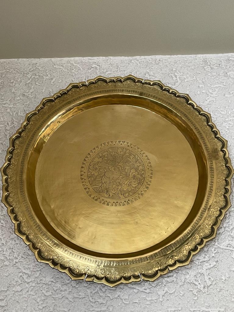 Koperen Chinees dienblad (39) 20€, Ophalen, Overige materialen, Schaal, Rond