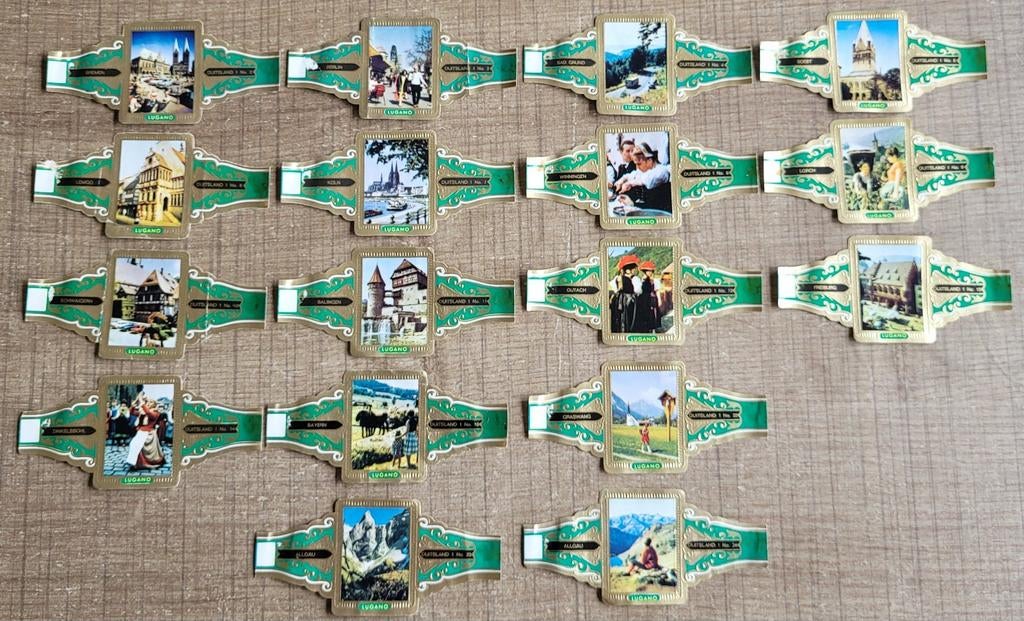 17 oude sigarenbandjes: Duitsland, Enlèvement ou Envoi, Utilisé, Bagues de cigare