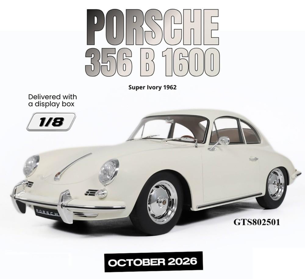 Porsche 356 B 1600 Super 1/8 - livraison à domicile, Enlèvement ou Envoi, Neuf, 1:5 à 1:8, Voiture