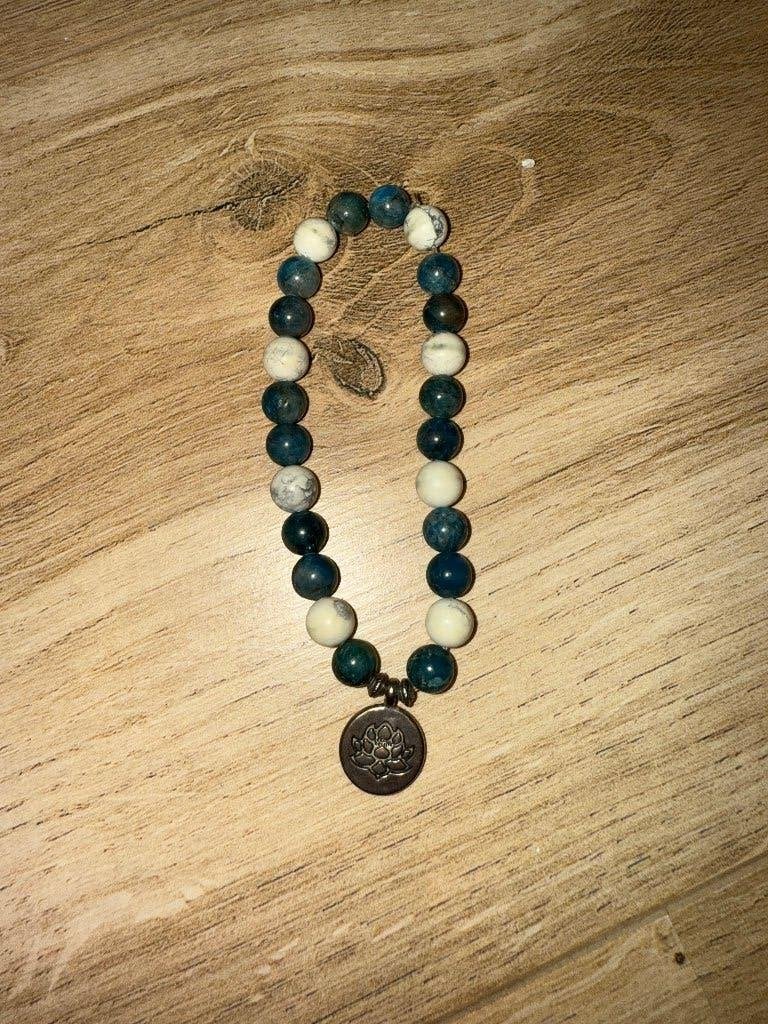 Bracelet pierres précieuse blanc/bleu, Enlèvement ou Envoi, Neuf