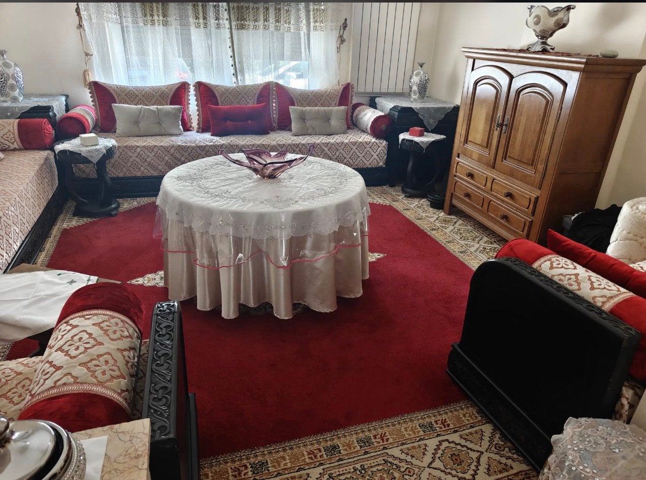 Salon marocain en tissus velour, Enlèvement, Comme neuf, Tissus