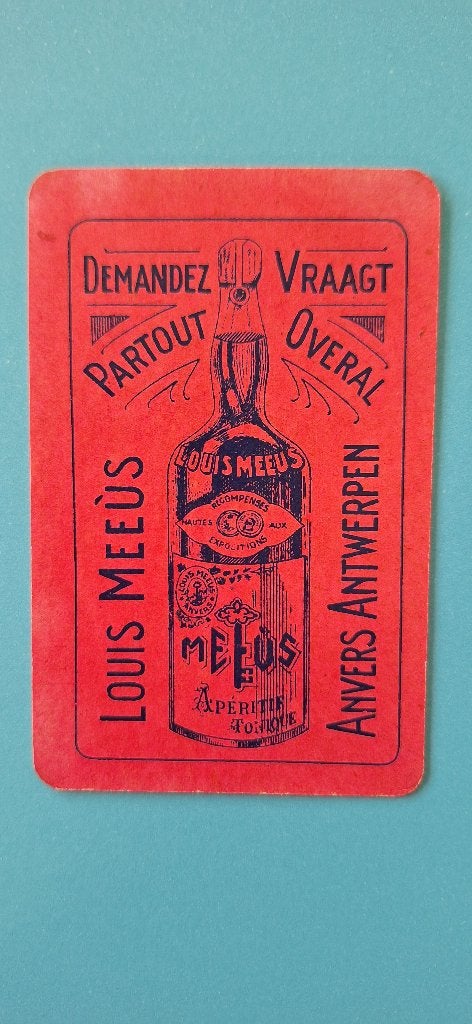 Carte à jouer Distillery, Distillery Meeus_Antwerpen_5, Collections, Enlèvement ou Envoi, Utilisé, Carte(s) à jouer