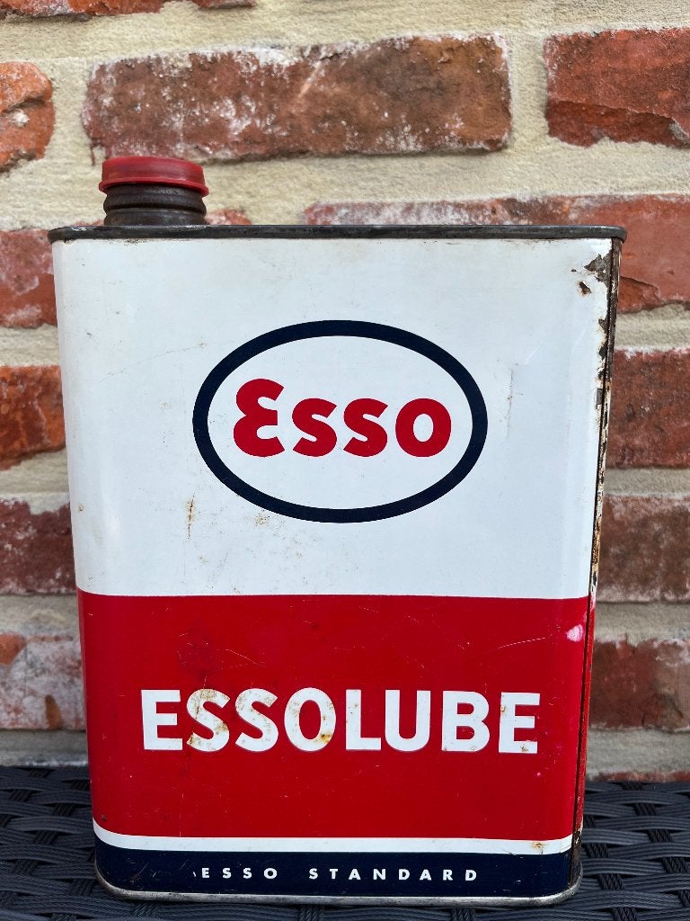 Olieblik essolube, Verzamelen, Ophalen of Verzenden, Gebruikt