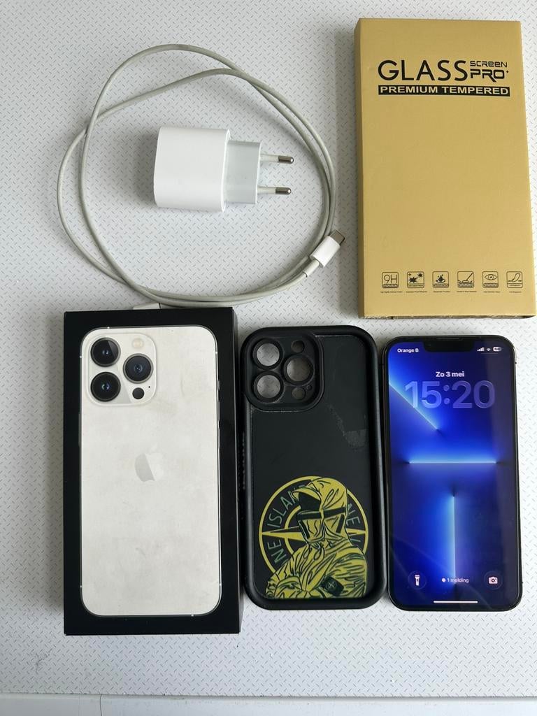 iPhone 13 Pro + Apple Watch 3 + Stone Island — 320€, Télécoms, Téléphonie mobile | Apple iPhone, 128 GB, Gris, Enlèvement ou Envoi
