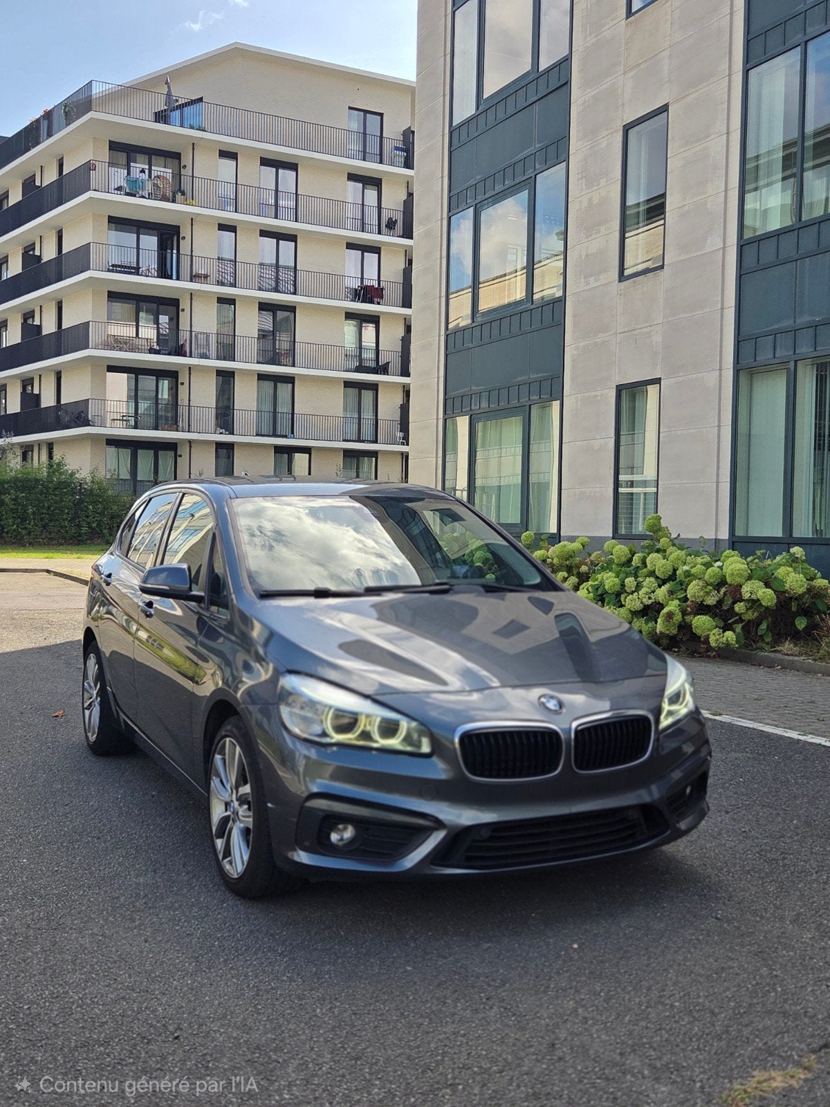 Bmw 220d Active Tourer (full opties), Autos, BMW, Cuir, Argent ou Gris, Achat, Euro 6