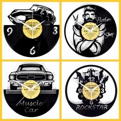 Horloge murale musicale en vinyle Triumph Barber Muscle Car, Maison & Meubles, Accessoires pour la Maison | Horloges, Enlèvement ou Envoi