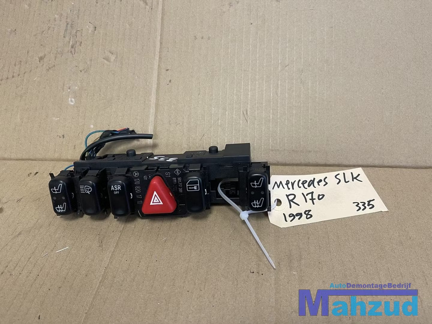 MERCEDES SLK R170 Alarm schakelaar stoelverwarming asr, Auto-onderdelen, Fabrikant BV, Gebruikt, Info@fabrikant.eu, Fabrikantstraat 1
1000 AA  Amsterdam, NL