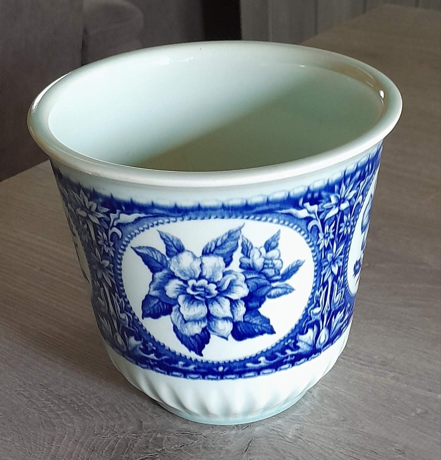 keramieken bloempot in Delfts blauwe stijl, Ophalen of Verzenden