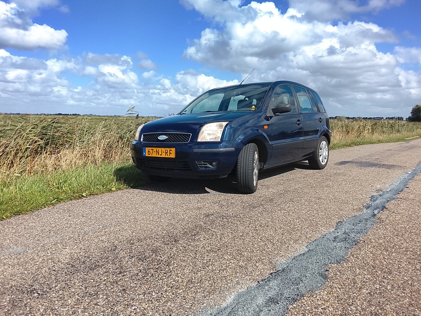 Ford Fusion 1.4 16V, Auto's, Voorwielaandrijving, Stof, Blauw, Elektrische ramen