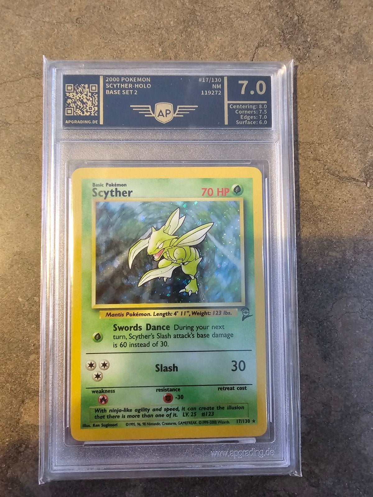 Scyther base set 2, AP 7.0, Ophalen