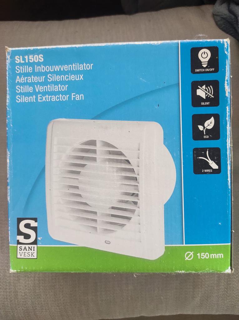 Nieuwe nooit gebruikte stille inbouwventilator 15 cm, Ophalen of Verzenden