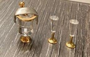 Swarovski - wijnkoeler met twee glazen, Verzamelen, Ophalen of Verzenden