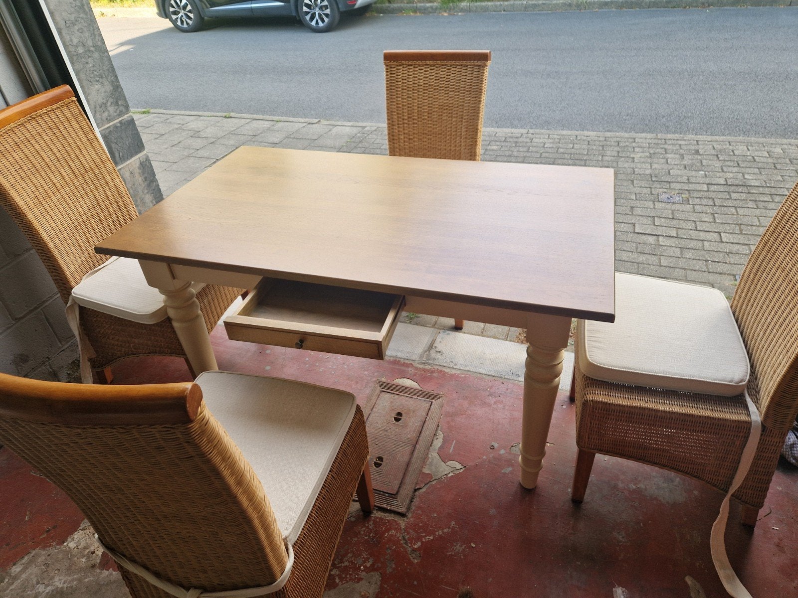 Vends magnifique ensemble de salle à manger style rustique, Jardin & Terrasse, Ensembles de jardin, Bois, Enlèvement