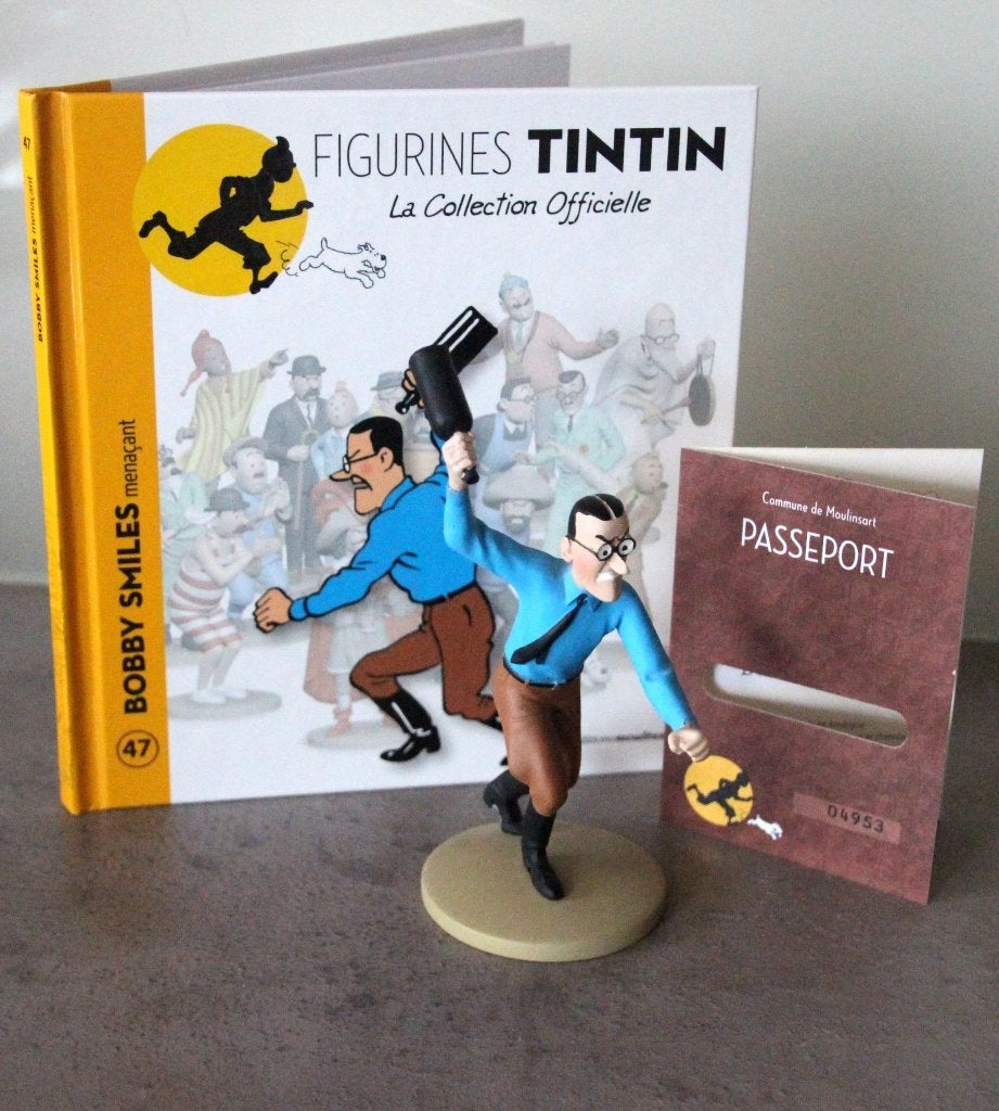 Moulinsart figurine n 47 Bobby Smiles Tintin Hergé Kuifje, Verzenden, Kuifje, Zo goed als nieuw