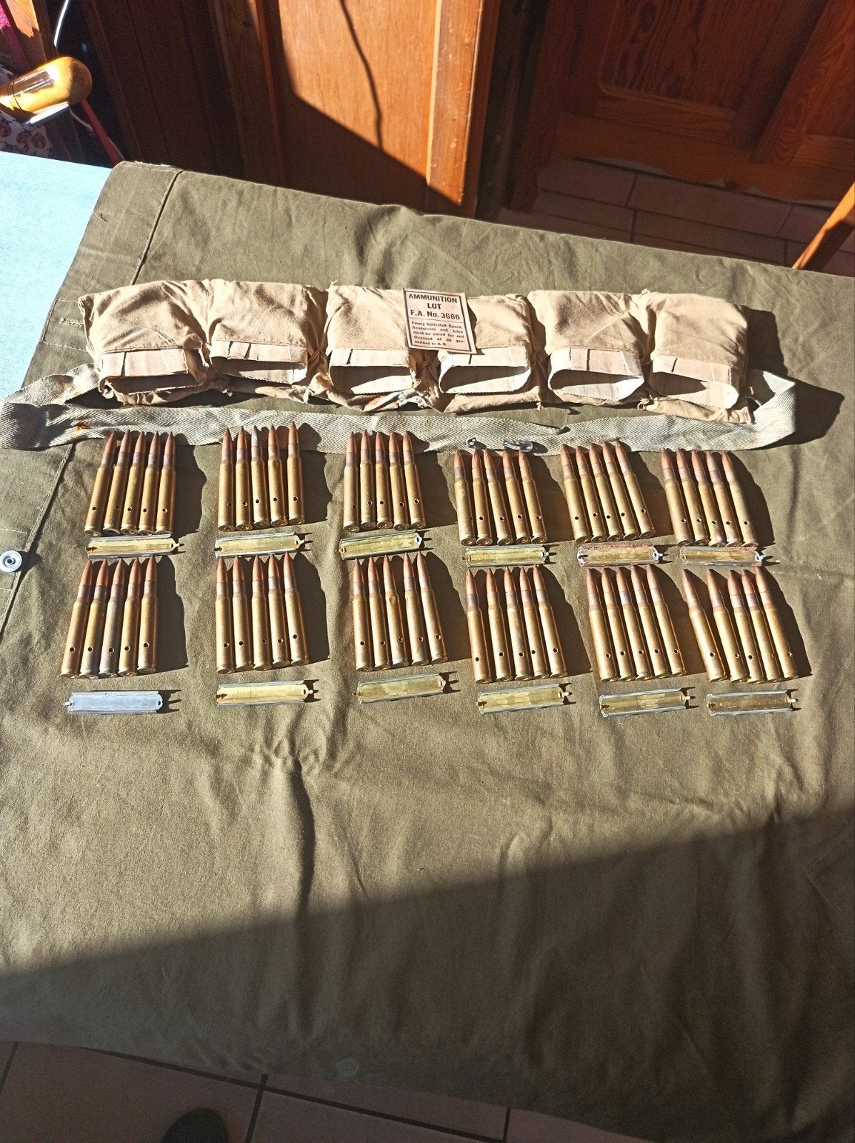 cartouchiere d allégements us ww2 complete totalement vide, Ophalen of Verzenden