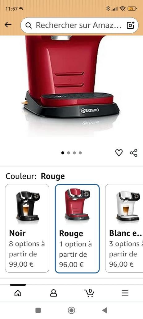 Tassimo Bosh rouge très bon état., Enlèvement