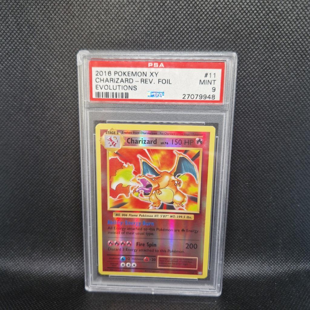 Charizard Rev Holo Evolutions PSA 9, Ophalen of Verzenden