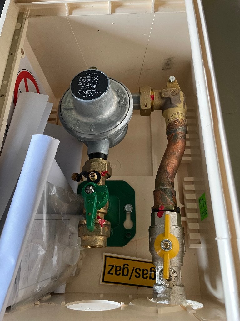 Polyester Kast Met 2-Traps Drukregelaar Propaan, Ophalen of Verzenden, Nieuw