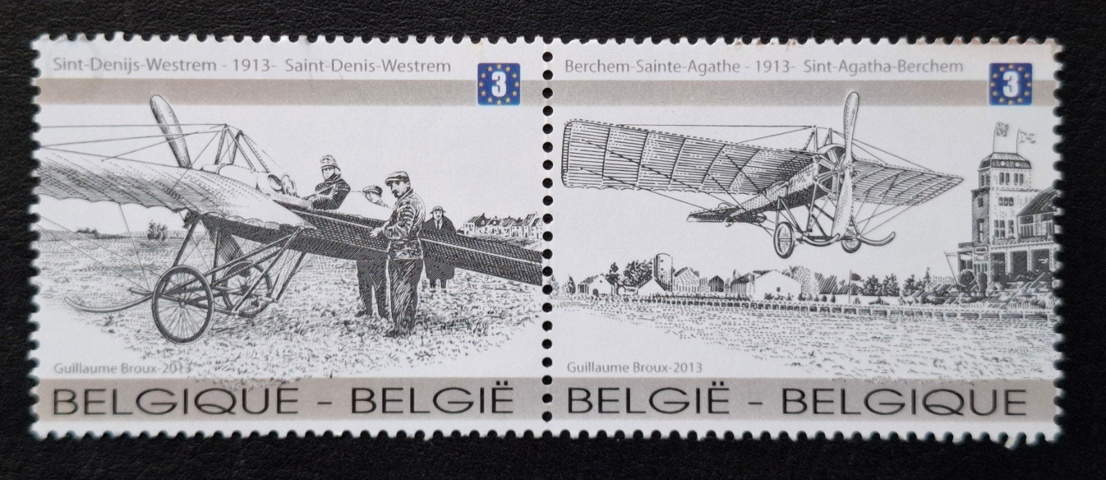 België: OBP 4333/34 ** Luchtpostvlucht 2013., Luchtvaart, Frankeerzegel, Ophalen of Verzenden, Zonder stempel