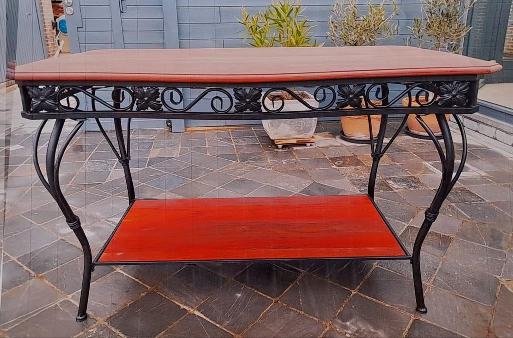 Table de jardin vintage, Enlèvement, Utilisé, Bois