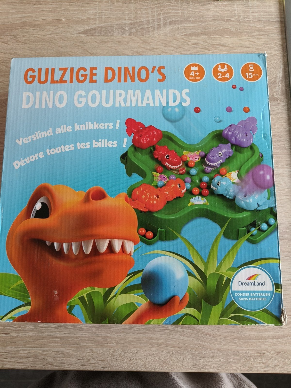 gulzige dino's, Drie of vier spelers, Ophalen, Gebruikt, Dreamland