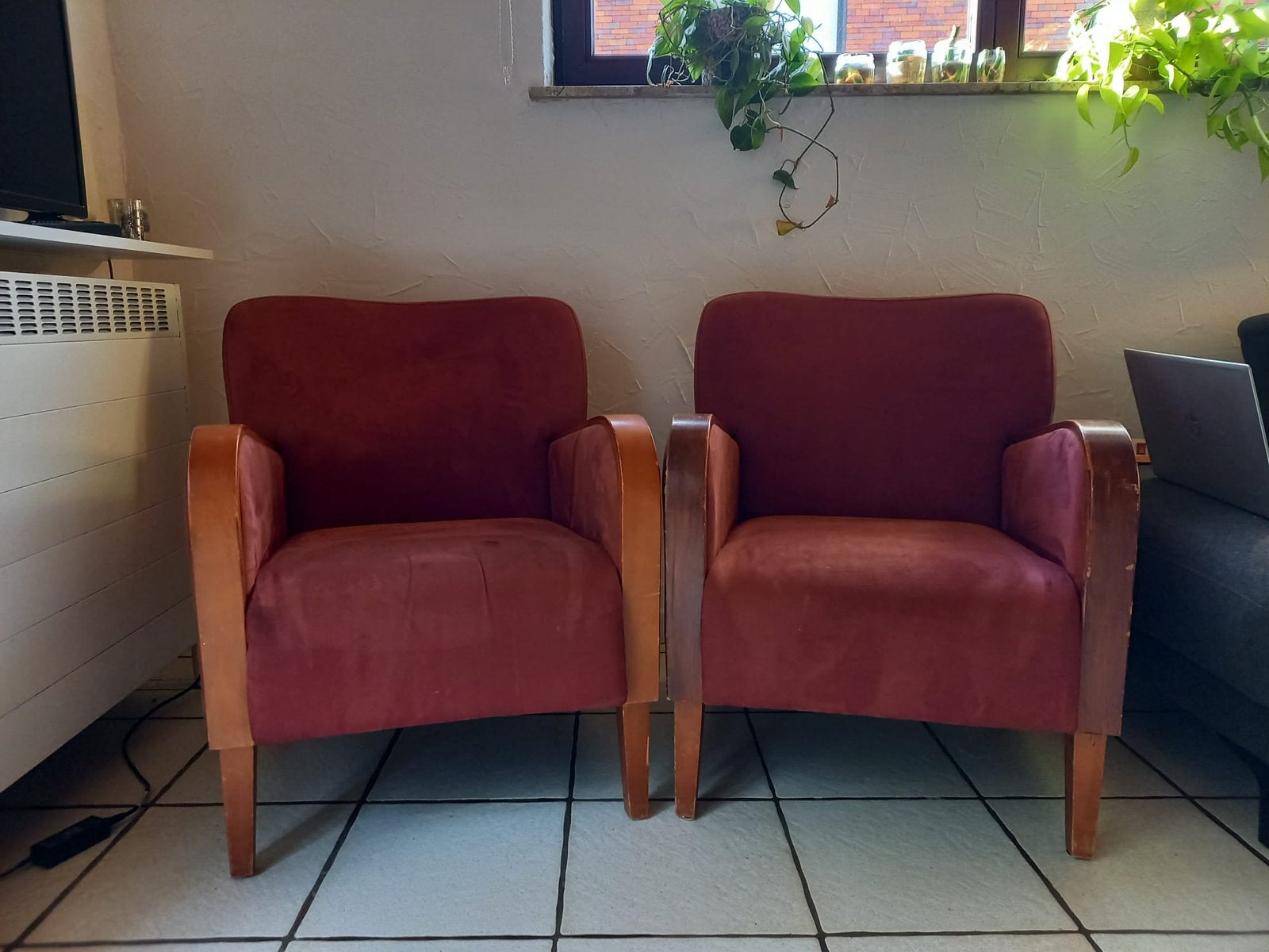2 art deco zeteltjes, Huis en Inrichting, Ophalen, Gebruikt, Eenpersoons, Hout