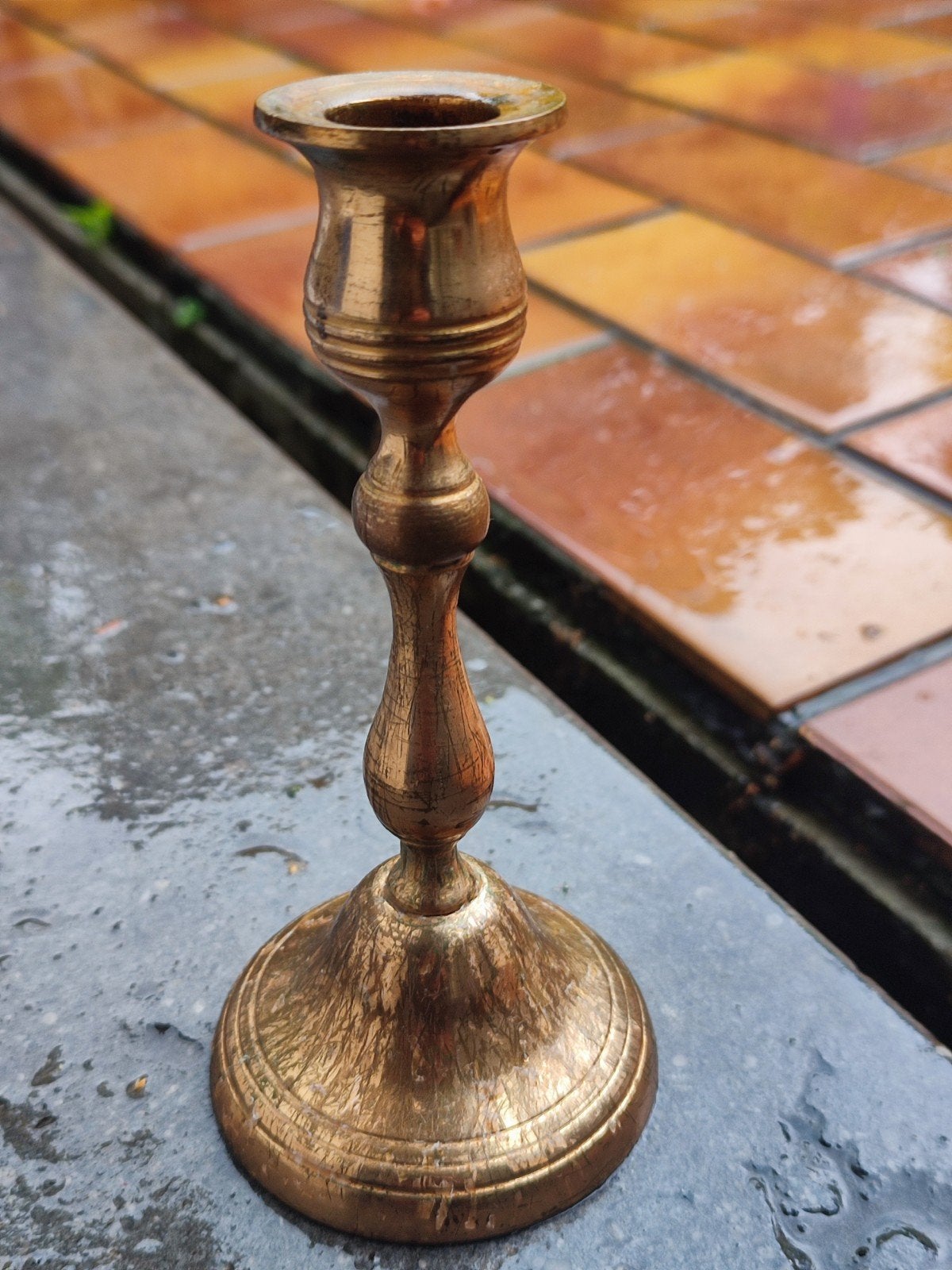 Malm kandelaar van 15,5 cm, Antiek en Kunst, Ophalen