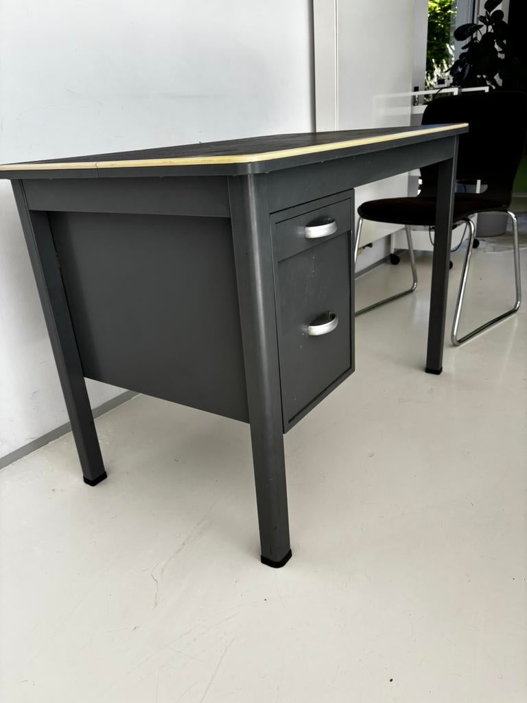 Vintage metalen bureau Gispen, Maison & Meubles, Gispen, Métal, Vintage, Utilisé