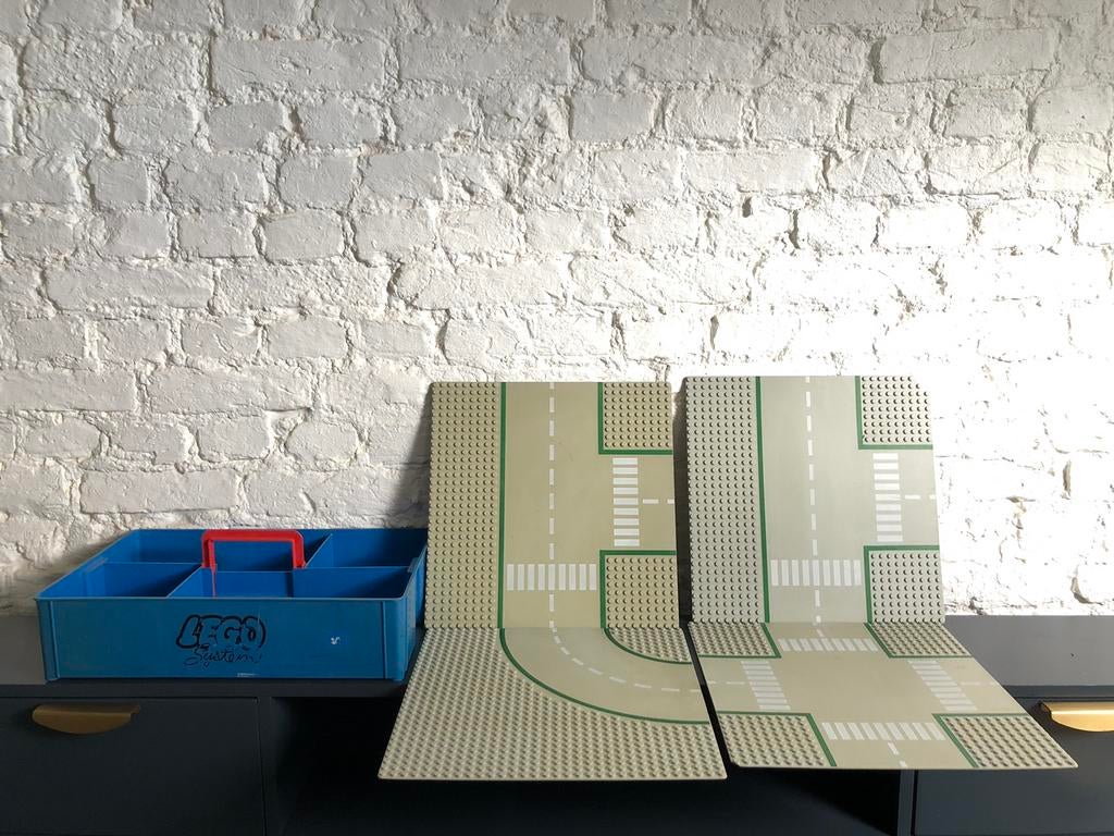 vintage LEGO wegenplaten+sorteerbak, Verzamelen, Ophalen, Zo goed als nieuw