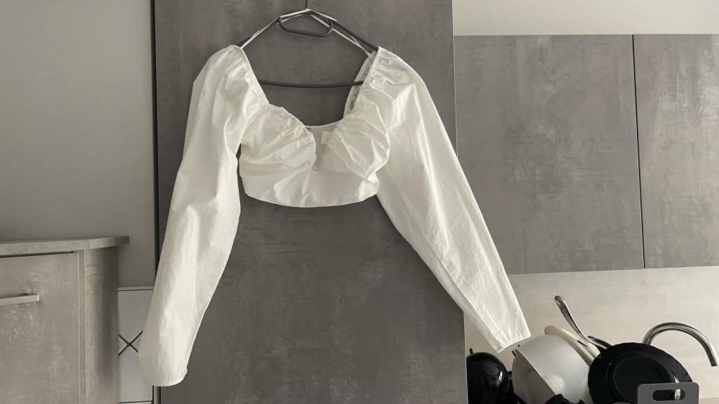 TOP court neuf ZARA blanc S, Neuf, Enlèvement ou Envoi, Manches longues, Blanc